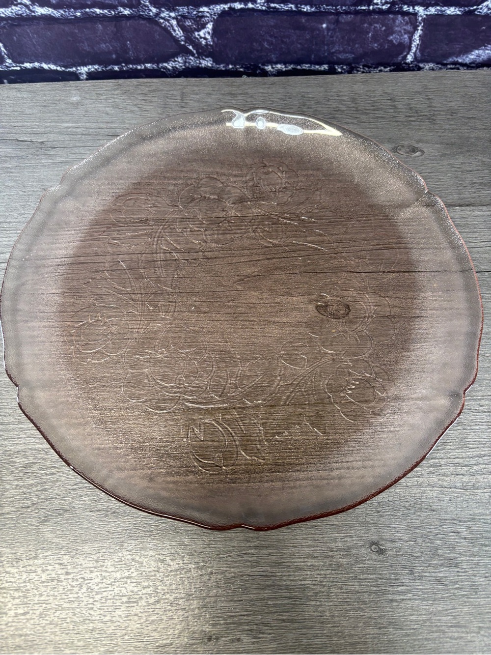 Vintage Arcoroc France Rosaline Pink Round Serving 12”Platter